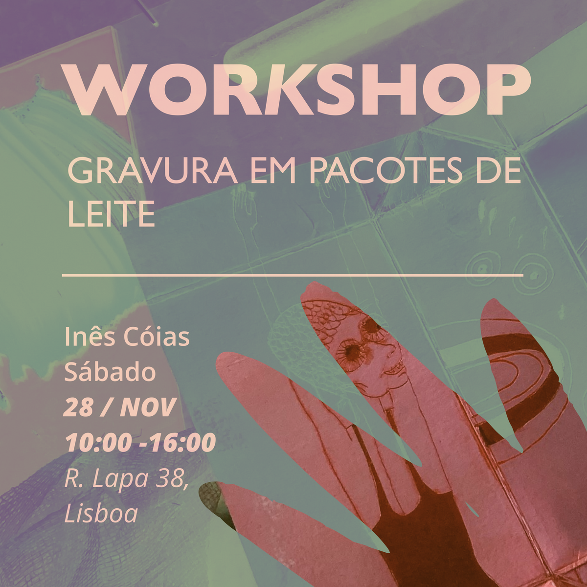 Workshop Gravura em pacotes de leite